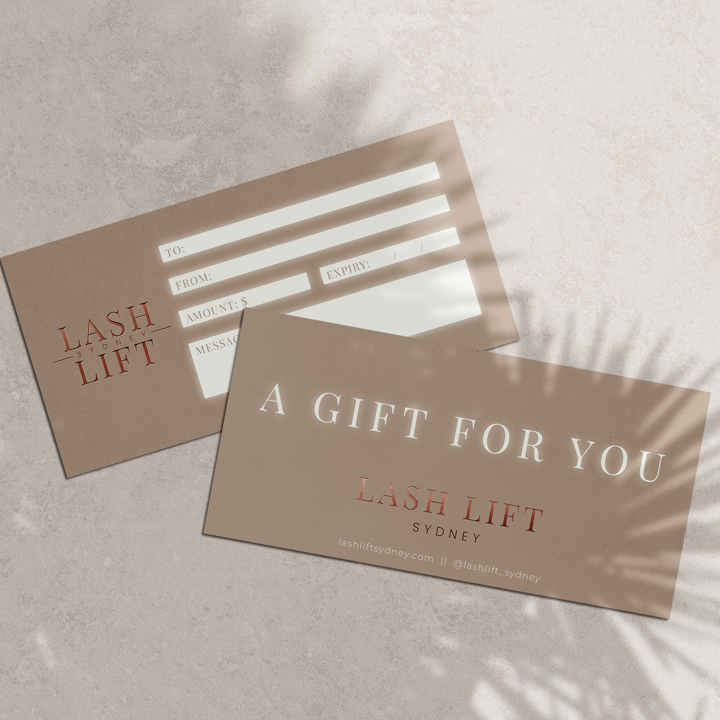 Lash Lift Sydney Gift Card